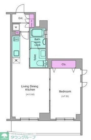 レジディア幡ヶ谷の物件間取画像